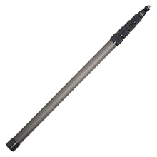 Graphite boom pole with black mounting ends and segmented grip sections