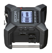 Zoom F3 field recorder top control and display view