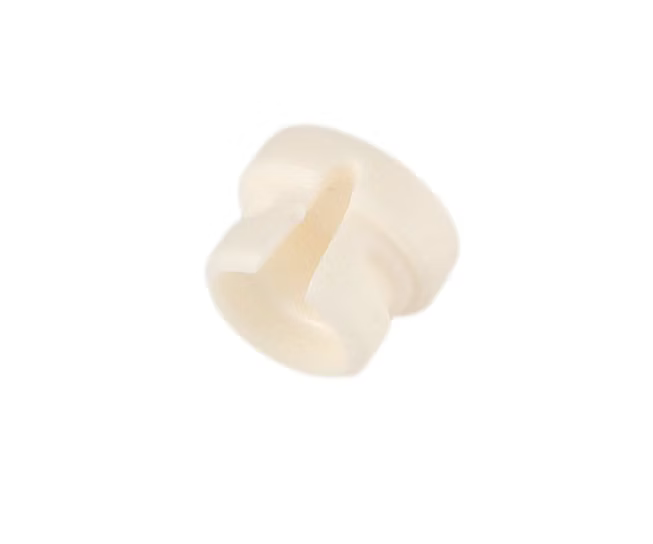 Cream low-profile XLR connector color cap with central locking tab