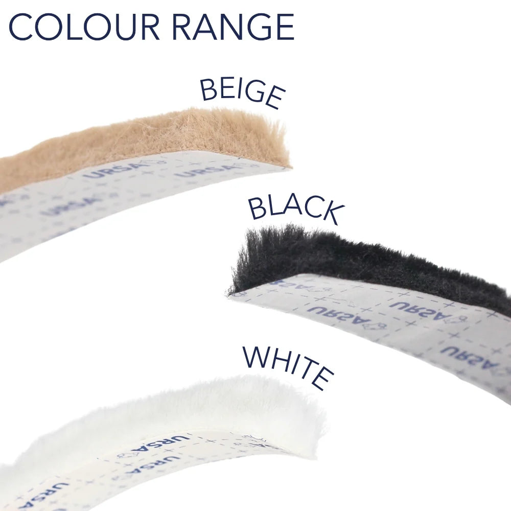 Color range of fur sticky strips in beige, black, and white
