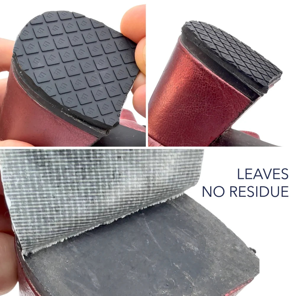 Textured dark gray rubber sole cover with patterned grip detail