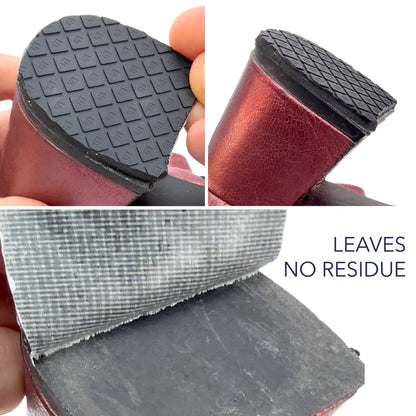 Textured dark gray rubber sole cover with patterned grip detail