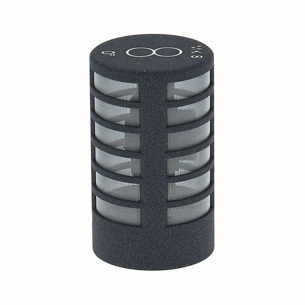 Schoeps MK 8 figure-8 microphone capsule with black grille and foam body, top label visible