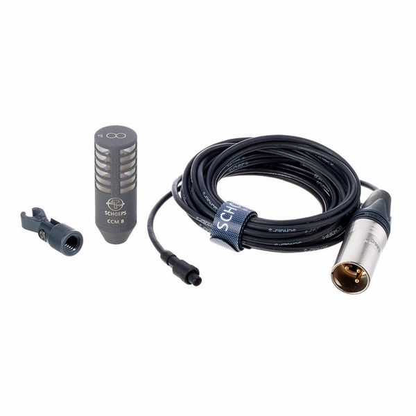 Schoeps CCM 8 microphone with cable set and XLR connector, dark gray and black