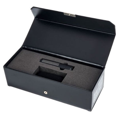 Sanken shotgun microphone case with foam insert holding the microphone