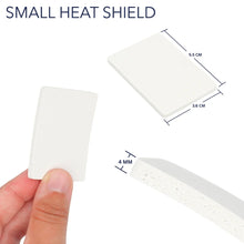 Small heat shield foam pad set: white rectangular pads with thickness and size markers