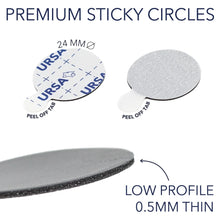 Low-profile 0.5 mm thin round sticky adhesive circles