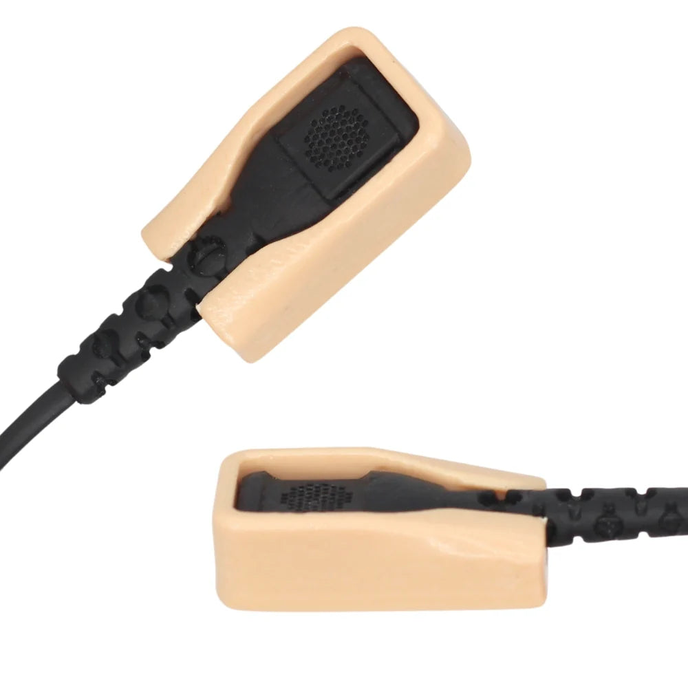 MiniMount lavalier microphone windscreen mount in beige with cable and foam pad
