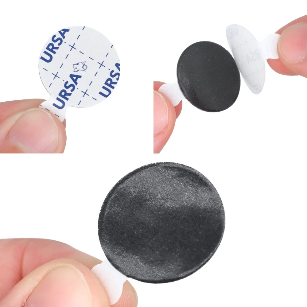 Round sticky adhesive circles, black and white foam pads