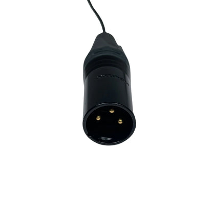 Mini-ALTO 3-pin XLR cable, male connector with gold pins, black housing