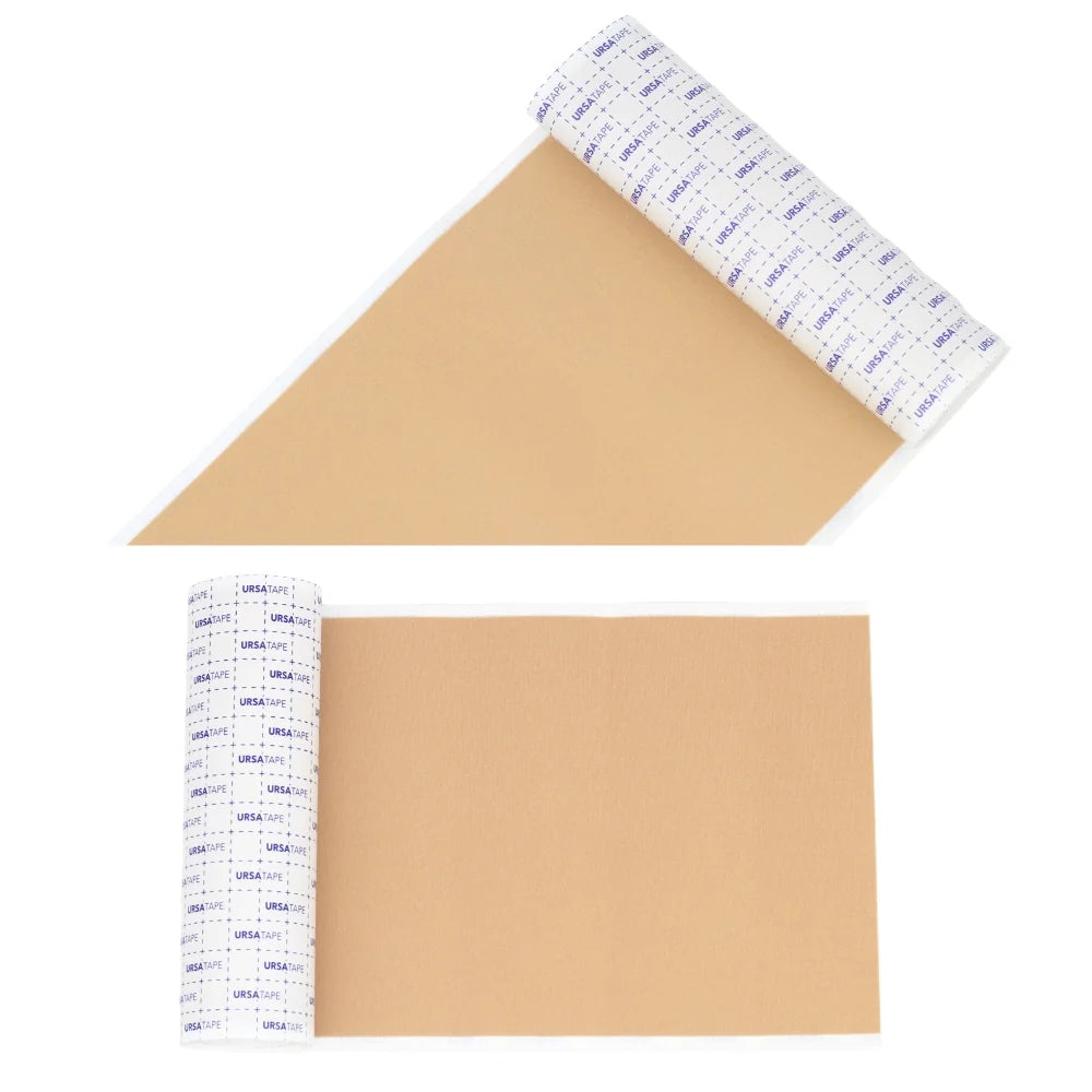 Beige URSA tape roll with printed backing and a matching beige tape panel