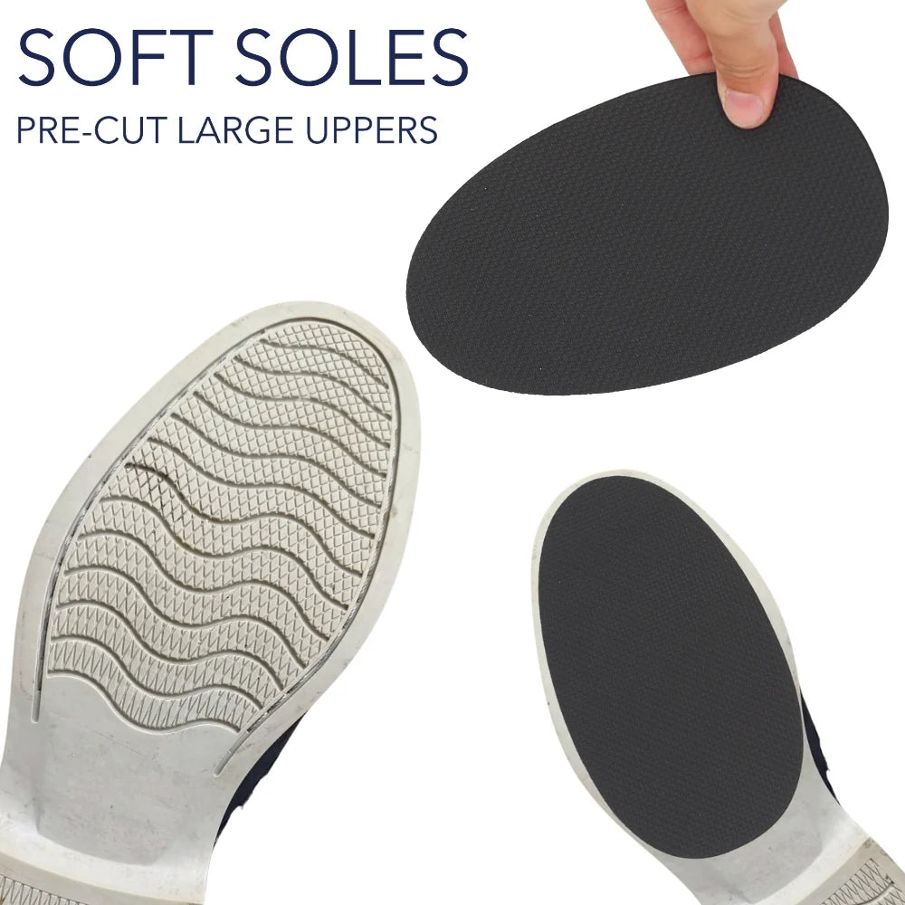 Pre-cut large upper sole inserts, dark gray with matching textured underside