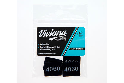 Lav mic patch pack with two black 4060 fabric adhesive patches