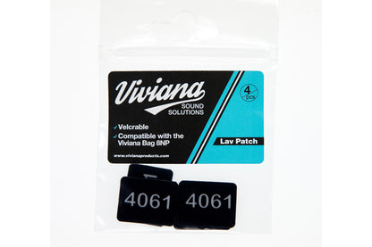Lav mic patch pack with two black 4061 fabric adhesive patches