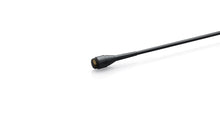Black miniature lavalier microphone capsule on short cable