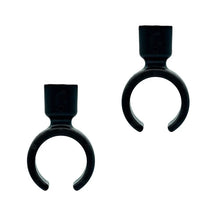 Pair of RAD 19/20mm black mic clips with curved clamp arms