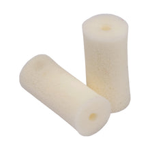 Lavalier mic foam quieting sleeves, white, two pieces