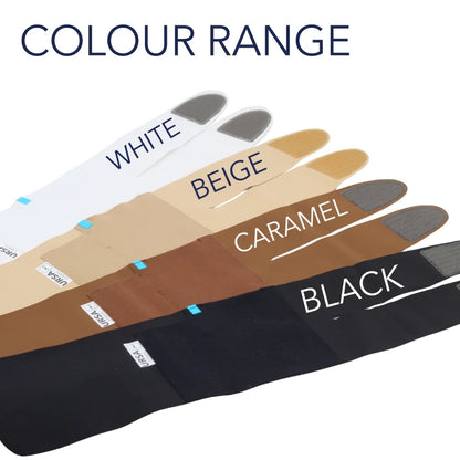 Ankle/calf strap set in multiple colors: white, beige, caramel, black