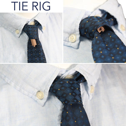 Foam pad securing a tie microphone clip on a shirt