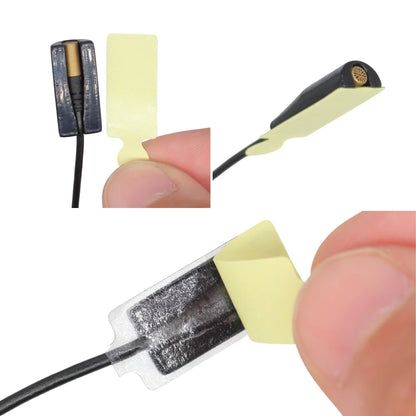 Adhesive tape strip peeling from backing for application