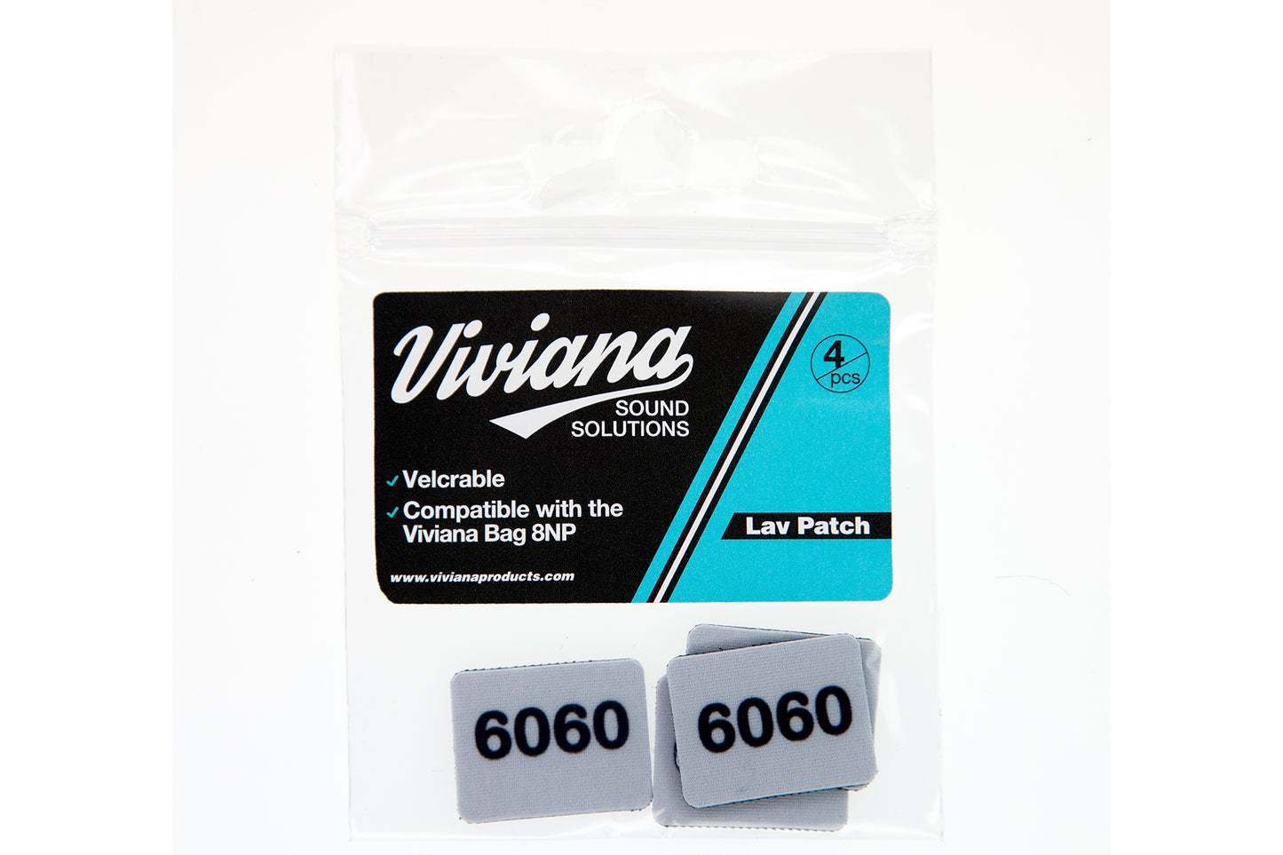 Lav mic patch set with 6060 markings (2 light gray patches)