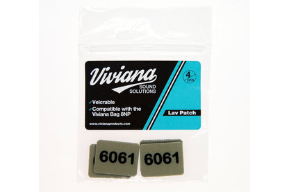 Lav mic patch set with 6061 markings (2 olive patches)