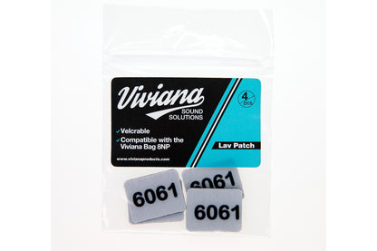 Lav mic patch set with 6061 markings (2 light gray patches)