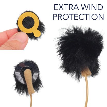 Soft sleeve with extra wind-protection cover on a stick