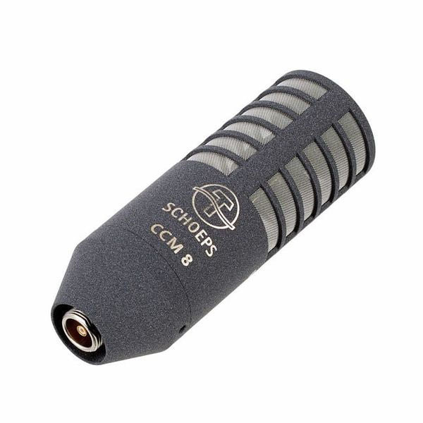 Compact figure-8 microphone with dark gray body and grille rings, Schoeps CCM 8