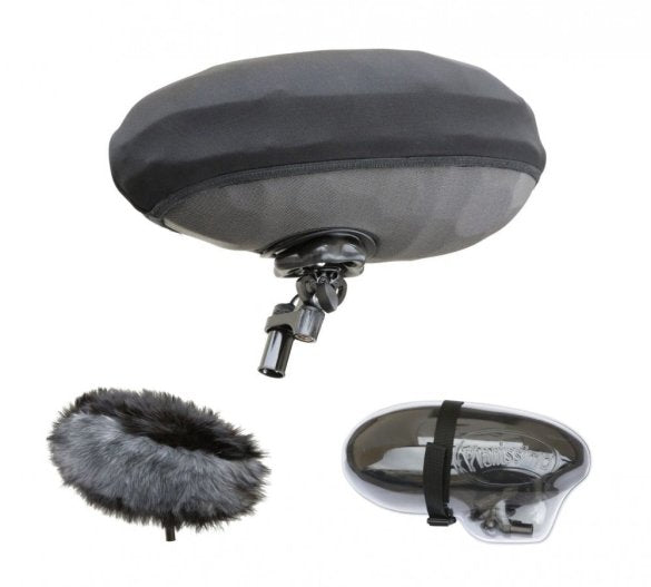 Cinela PIANISSIMO 1 windscreen suspension kit with dark fur and foam cover