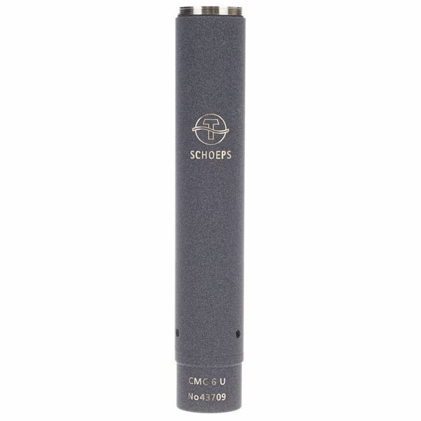 Schoeps CMC 6 U microphone amplifier, dark cylinder with Schoeps logo and top threads