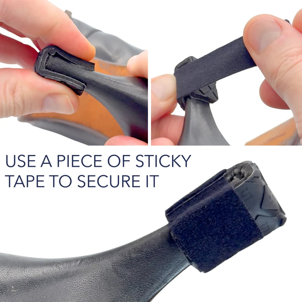 Adhesive heel strip patches for shoes, dark gray with textured backing