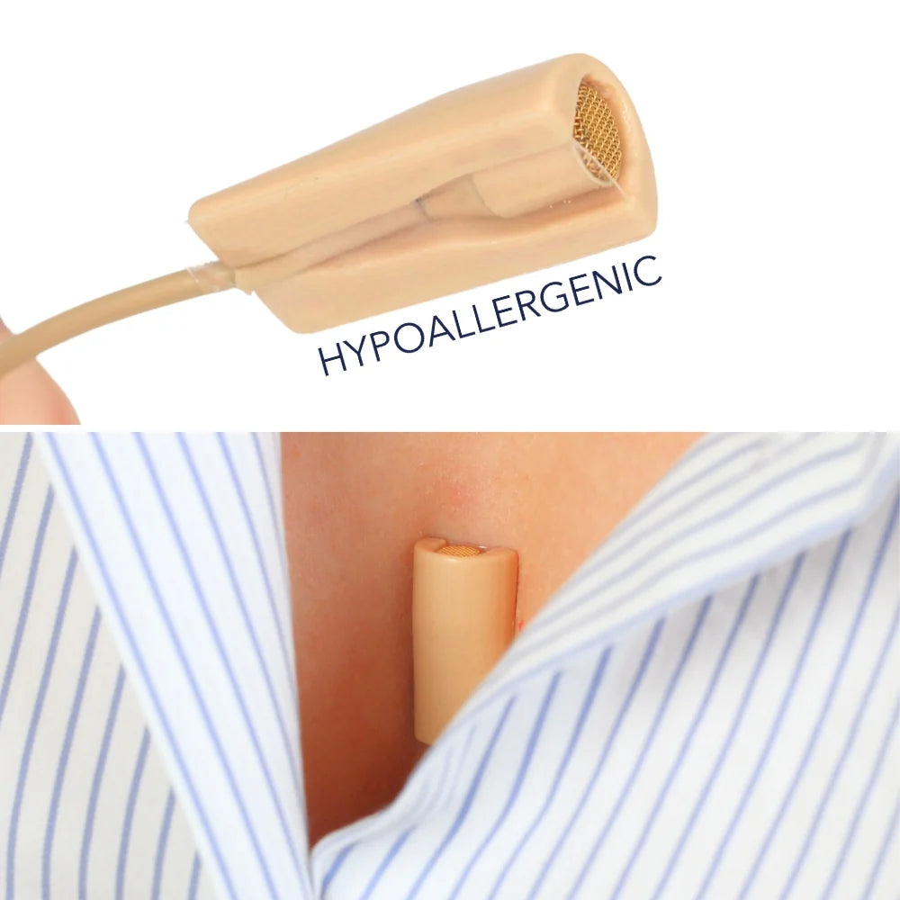 Hypoallergenic cream tape strip detail with breathable mesh top