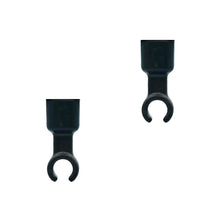 Pair of RAD 8mm mic clips, black rubberized ends with U-shaped hooks