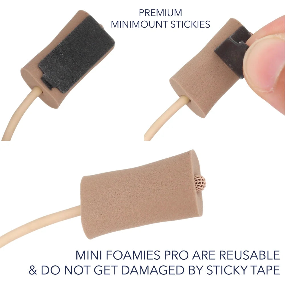 Caramel mini foam mount with premium stickies backing on a small mounting base