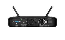Wireless network extender with dual antennas and rear I/O ports, dark gray
