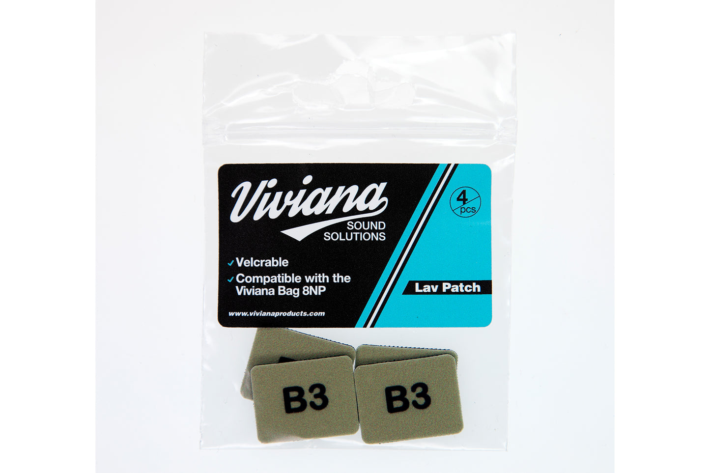 Lav mic patch set with B3 markings (2 olive patches)