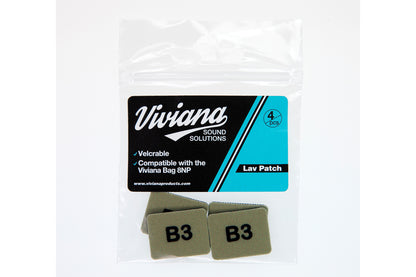 Lav mic patch set with B3 markings (2 olive patches)