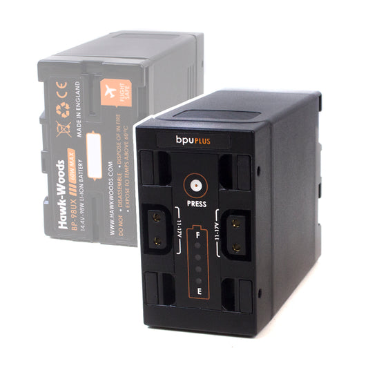 bpPUlus 98Wh replacement battery with press display and connector ports, black