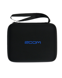 Black carrying bag case with front ZOOM logo and top handle strap