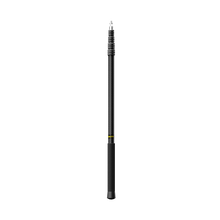 3.8 m carbon fiber boom pole with black handle and threaded top