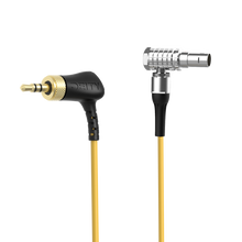 Locking timecode cable with gold 3.5mm plug and 9-pin LEMO connector, black/yellow leads