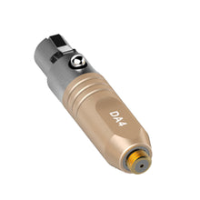 DA4 microdot adapter with beige body and circular audio connector pin