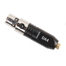 DA4 microdot adapter with black body and threaded gold contact