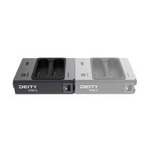 DEITY DQC2 dual smart battery charger with two bays and front connection ports