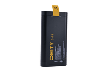 Lithium-ion battery pack, black with DEITY S-95 branding and hazard icon