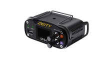 SEITY SPD-1 power distribution box with front label area and connected input plugs