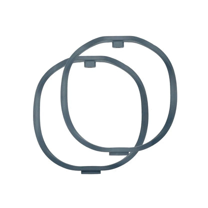 Black and gray shock mount elastic rings set, two circular frames with mounting clips