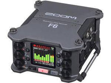 Zoom F6 six-channel 32-bit float field recorder angled front view