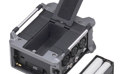 Zoom F6 rear battery compartment with Sony L-Series battery tray